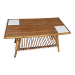 Table basse en rotin