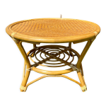 Table basse en rotin