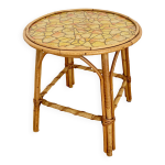 Table basse en rotin des ann�es 50