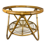Table basse en rotin des ann�es 60