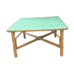Table basse rotin et bambou