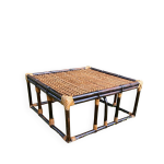 Table basse en rotin et osier