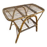 Table basse en rotin dans le style de franco albini italie 1960 Table basse en rotin dans le style de franco albini italie 1960