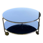 Table basse scandinave strind en verre noir par ehlen johansson pour ikea