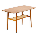 Table basse scandinave en teck � double plateau, ann�es 1950 / 60