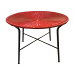 Table basse scoubidou et rotin Table basse scoubidou et rotin