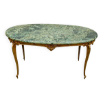 Table basse style louis xv console marbre vert