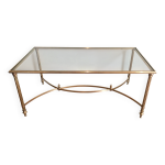 Table basse de style n�oclassique en laiton de la maison jansen