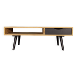 Table basse style vintage en chêne clair naturel Table basse style vintage en chêne clair naturel