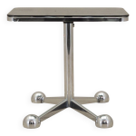 Table basse sur roulettes, design italien, années 1970, fabricant : allegri Table basse sur roulettes, design italien, années 1970, fabricant : allegri