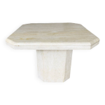 Table basse en travertin octogonale, vintage circa 70 / 80 Table basse en travertin octogonale, vintage circa 70 / 80