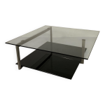 Table basse en verre 110 x 110 cm dans le style de rolf benz et metaform Table basse en verre 110 x 110 cm dans le style de rolf benz et metaform