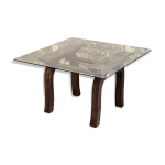 Table basse en verre art déco Table basse en verre art déco