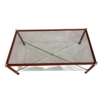 Table basse en verre et cuir