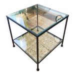 Table basse en verre et fer forgé design Table basse en verre et fer forgé design