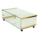 Table basse en verre italien gallotti & radice design vintage 100 cm Table basse en verre italien gallotti & radice design vintage 100 cm