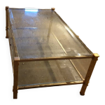 Table basse verre et laiton