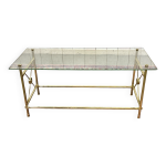 Table basse en verre et laiton - annes 70