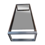 Table basse en verre et mtal