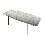 Table basse en verre et mtal mid century - 1950
