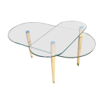 Table basse verre avec plateau pivotant pied fuseau bois 100x50 hauteur 40 et 30cm Table basse verre avec plateau pivotant pied fuseau bois 100x50 hauteur 40 et 30cm