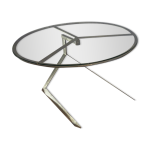 Table basse verre structure inox