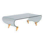 Table basse en verre  tango  par fabio di bartolomei pour fiam italia