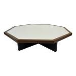 Table basse vintage design octogone années 1970 octogone wengé Table basse vintage design octogone années 1970 octogone wengé