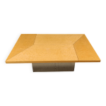 Table basse vintage en frne par paul michel, annes 1970