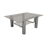 Table basse vintage italienne en chrome - années 1970 Table basse vintage italienne en chrome - années 1970