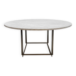 Table basse vintage en marbre pk54 poul kjaerholm pour fritz hansen 1990