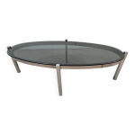 Table basse vintage ovale - design 70 Table basse vintage ovale - design 70
