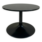 Table basse vintage pied tulipe en plastique laqu noir