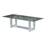 Table basse vintage piètement plexiglas givré 1970s Table basse vintage piètement plexiglas givré 1970s