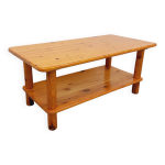 Table basse vintage en pin massif des annes 70 80