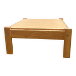 Table basse vintage en pin massif style brutaliste (70 x 71 cm) Table basse vintage en pin massif style brutaliste (70 x 71 cm)