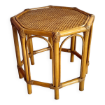 Table basse vintage en rotin Table basse vintage en rotin