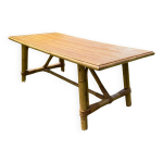 Table basse vintage en rotin