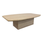 Table basse vintage en travertin des annes 80