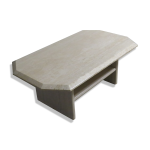 Table basse vintage en travertin italie 1970 Table basse vintage en travertin italie 1970