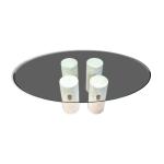 Table basse vintage en travertin et verre, annes 1970