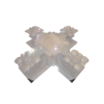 Table basse vitre sur chapiteau