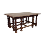 Table de bibliothque xixe
