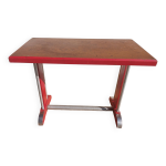 Table de bistrot, bois et aluminium