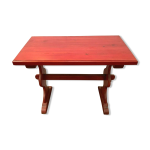 Table de bistrot ou jardin en sapin patin� xx si�cle
