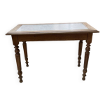Table bistrot en noyer et marbre1890