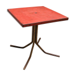 Table de bistrot, restaurant carré en métal année 1950, 1960 Table de bistrot, restaurant carré en métal année 1950, 1960
