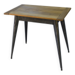 Table bistrot par xavier pauchard pour tolix plateau en htre 1960