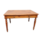 Table ou bureau avec 1 tiroir patine caramel