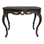 Table bureau ancienne de style louis xv, reposant sur quatre pieds galb�s